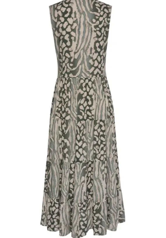 Strandkleider|LASCANA Maxikleid Grun-Taupe-Bedruckt