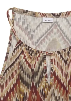 Strandkleider|LASCANA Maxikleid Braun-Bedruckt