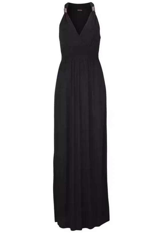 Strandkleider|LASCANA Maxikleid Schwarz