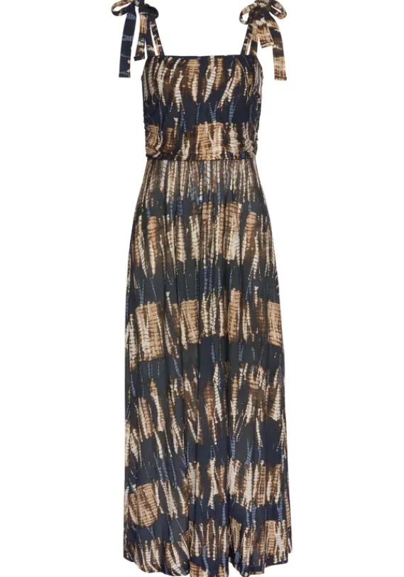 Maxikleider|Buffalo Maxikleid Marine-Bedruckt