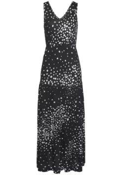 Maxikleider|Vivance Maxikleid Schwarz-Weis-Bedruckt