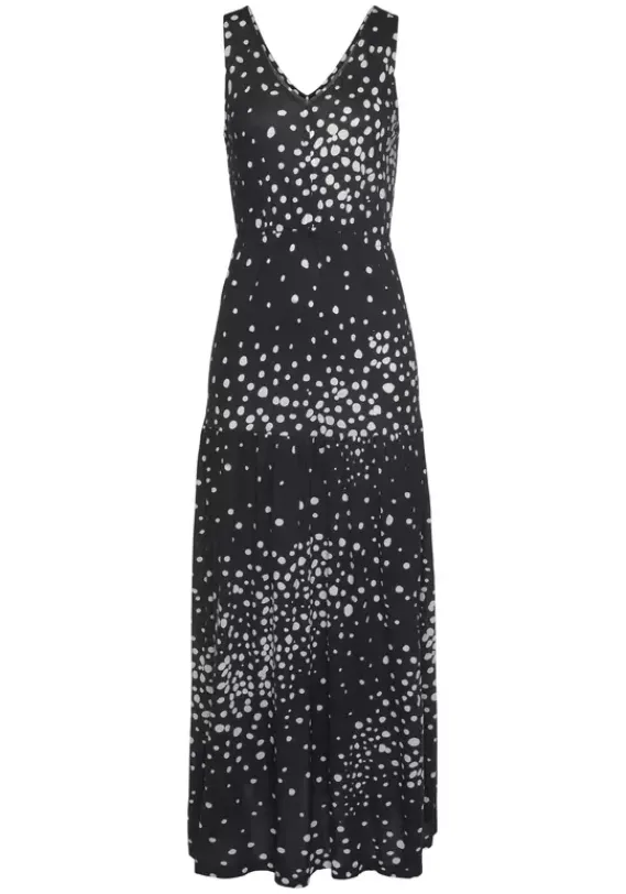 Maxikleider|Vivance Maxikleid Schwarz-Weis-Bedruckt