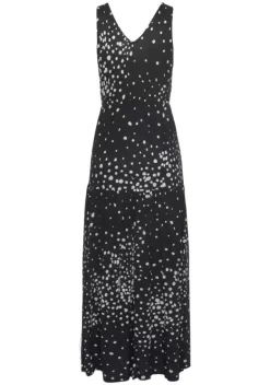 Maxikleider|Vivance Maxikleid Schwarz-Weis-Bedruckt