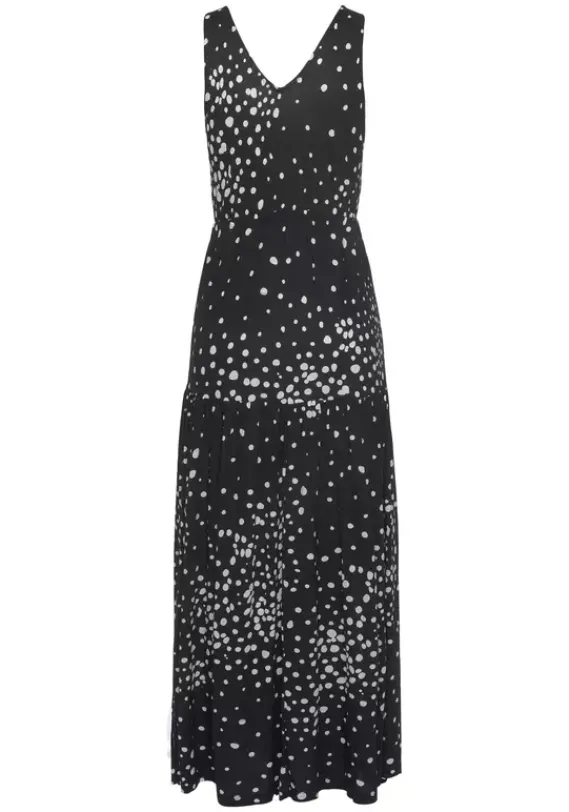 Maxikleider|Vivance Maxikleid Schwarz-Weis-Bedruckt