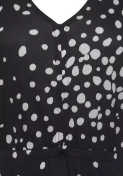 Maxikleider|Vivance Maxikleid Schwarz-Weis-Bedruckt