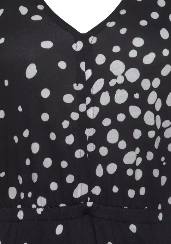 Maxikleider|Vivance Maxikleid Schwarz-Weis-Bedruckt