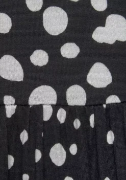 Maxikleider|Vivance Maxikleid Schwarz-Weis-Bedruckt