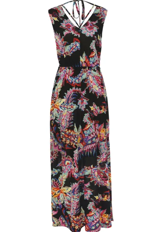 Maxikleider|Buffalo Maxikleid Schwarz-Bunt Bedruckt