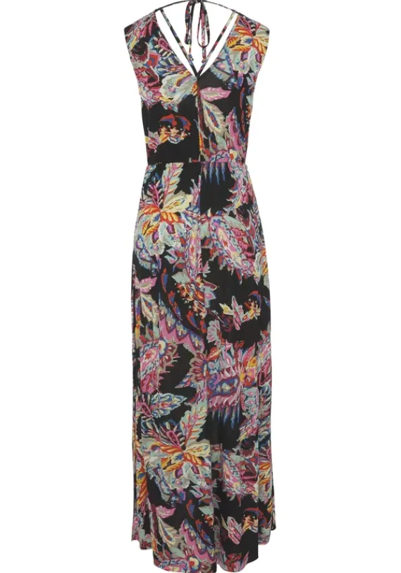 Maxikleider|Buffalo Maxikleid Schwarz-Bunt Bedruckt