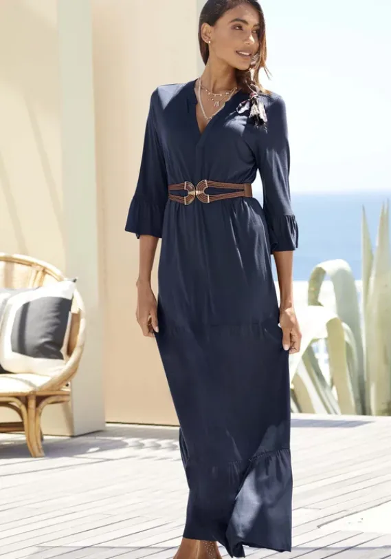 Maxikleider|Vivance Maxikleid Nachtblau