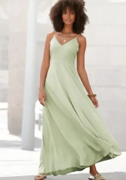 Strandmode|LASCANA Maxikleid Pistazie
