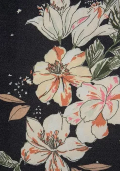 Strandkleider|LASCANA Maxikleid Schwarz-Bedruckt