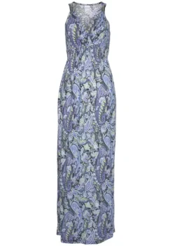 Strandkleider|LASCANA Maxikleid Blau-Bedruckt