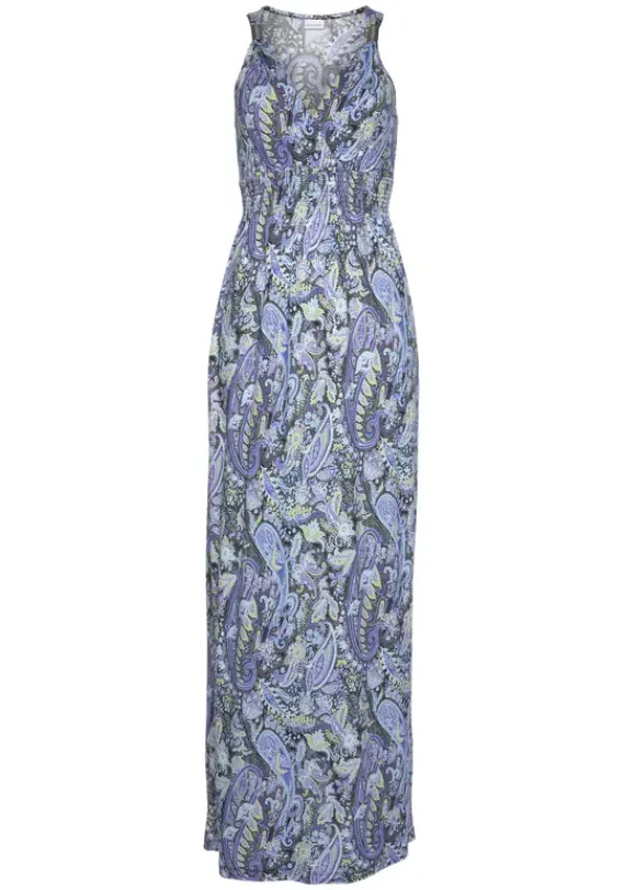Strandkleider|LASCANA Maxikleid Blau-Bedruckt