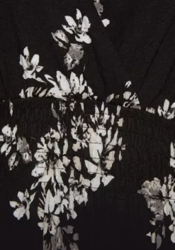 Strandkleider|LASCANA Maxikleid Schwarz-Creme-Bedruckt