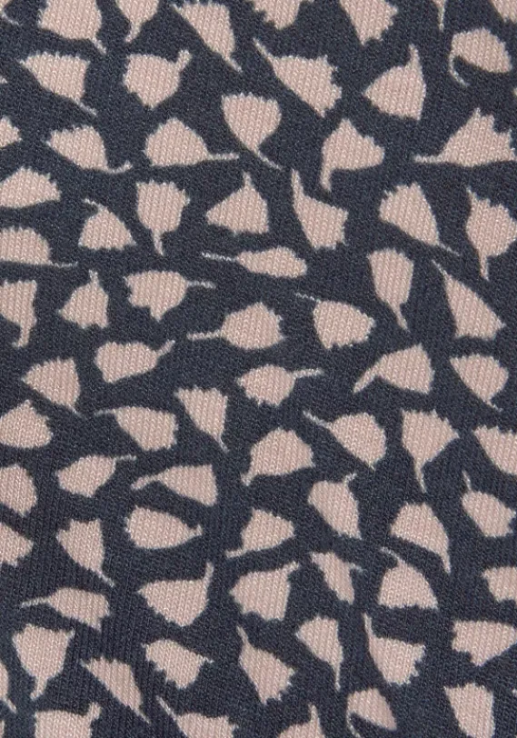 Maxikleider|s.Oliver Maxikleid Anthrazit-Rosa-Bedruckt