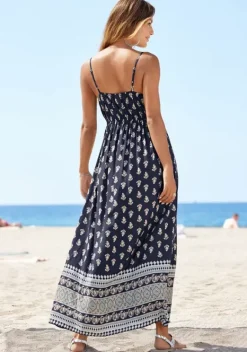 Maxikleider|Vivance Maxikleid Blau-Bedruckt