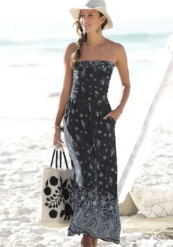 Maxikleider|s.Oliver Maxikleid Blau-Bedruckt