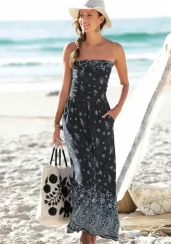 Maxikleider|s.Oliver Maxikleid Blau-Bedruckt