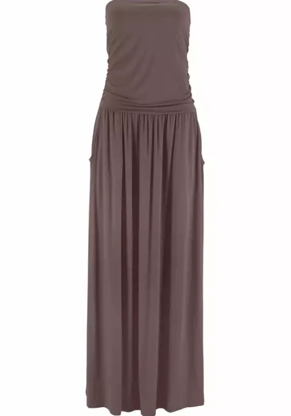 Strandkleider|LASCANA Maxikleid Braun