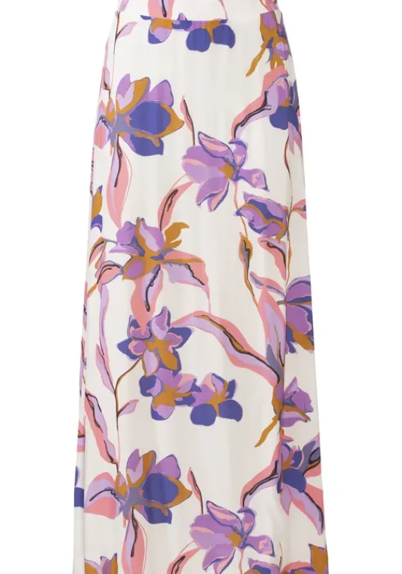 Rocke|LASCANA Maxirock Creme-Flieder-Rose Bedruckt