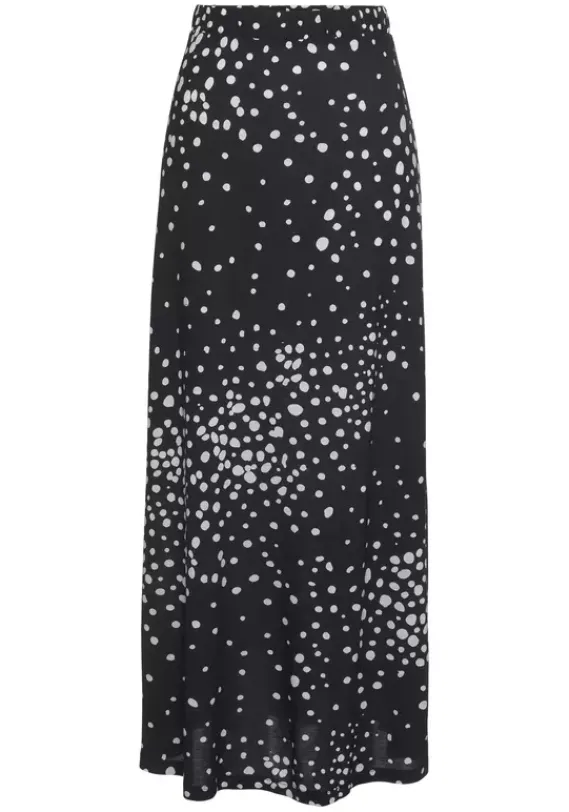 Rocke|Vivance Maxirock Schwarz-Weis-Bedruckt