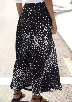 Rocke|Vivance Maxirock Schwarz-Weis-Bedruckt