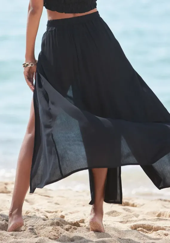 Strandmode|LASCANA Maxirock Schwarz