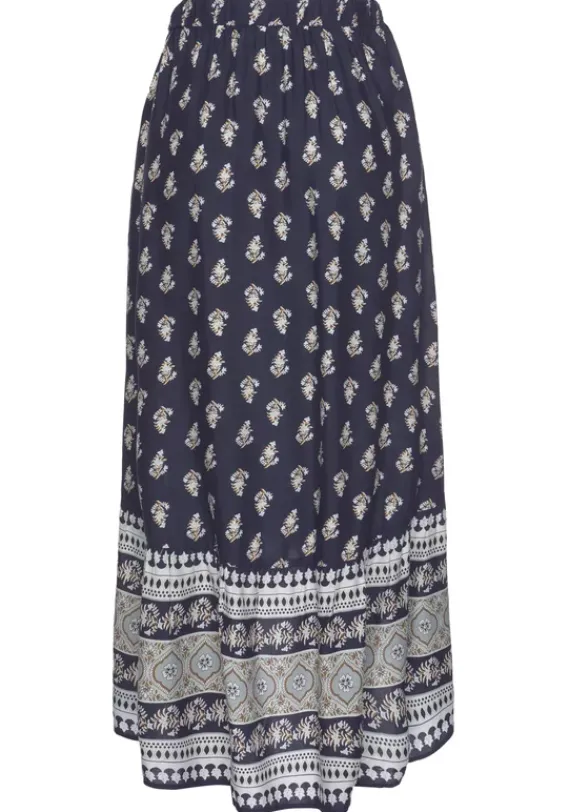 Rocke|Vivance Maxirock Blau-Bedruckt