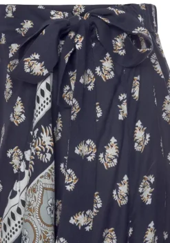 Rocke|Vivance Maxirock Blau-Bedruckt