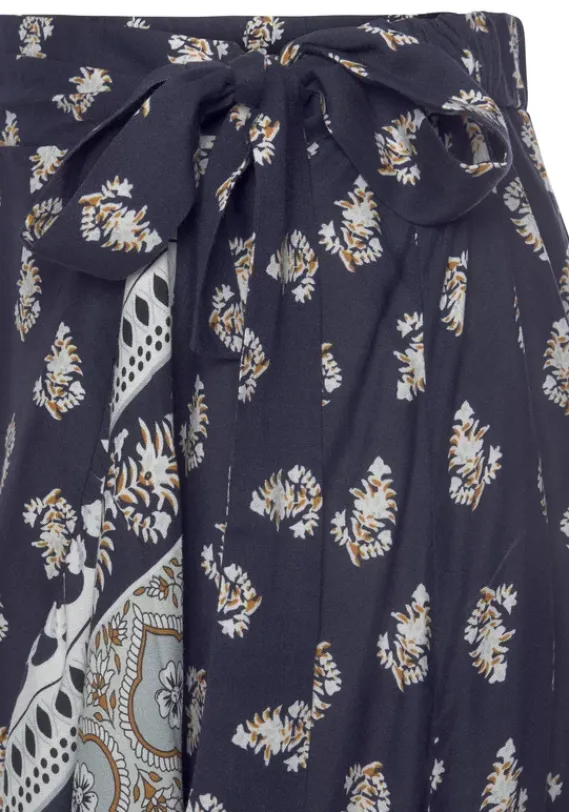 Rocke|Vivance Maxirock Blau-Bedruckt