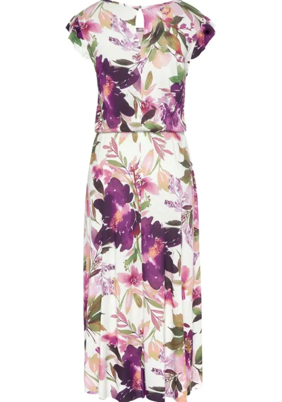 Strandkleider|Beachtime Midikleid Weis Bedruckt