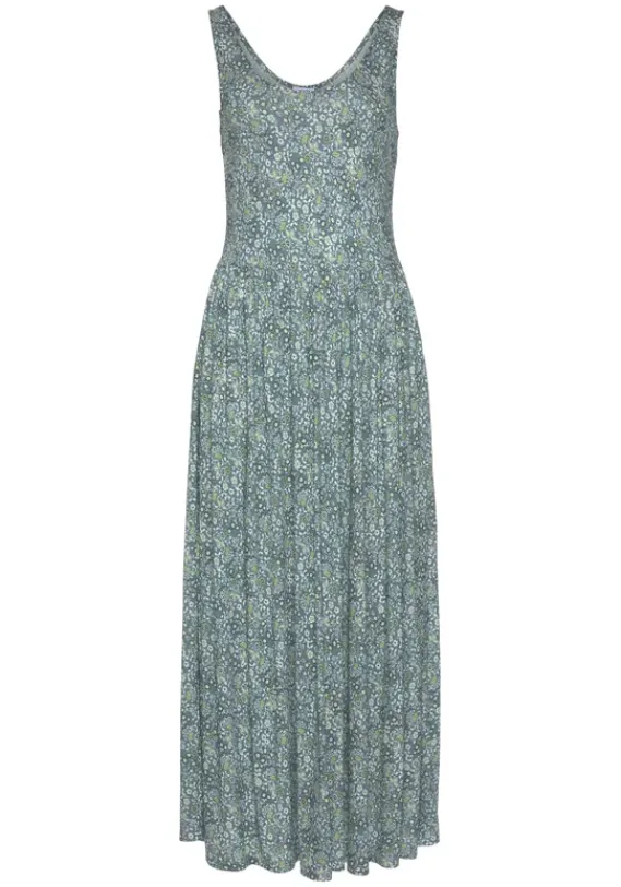 Strandkleider|Vivance Midikleid Grun-Bedruckt