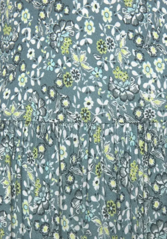 Strandkleider|Vivance Midikleid Grun-Bedruckt