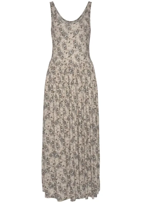 Strandkleider|Vivance Midikleid Beige-Bedruckt