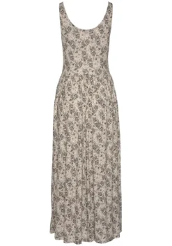 Strandkleider|Vivance Midikleid Beige-Bedruckt