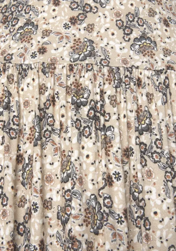 Strandkleider|Vivance Midikleid Beige-Bedruckt