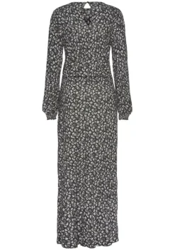 Maxikleider|LASCANA Midikleid Schwarz-Bedruckt