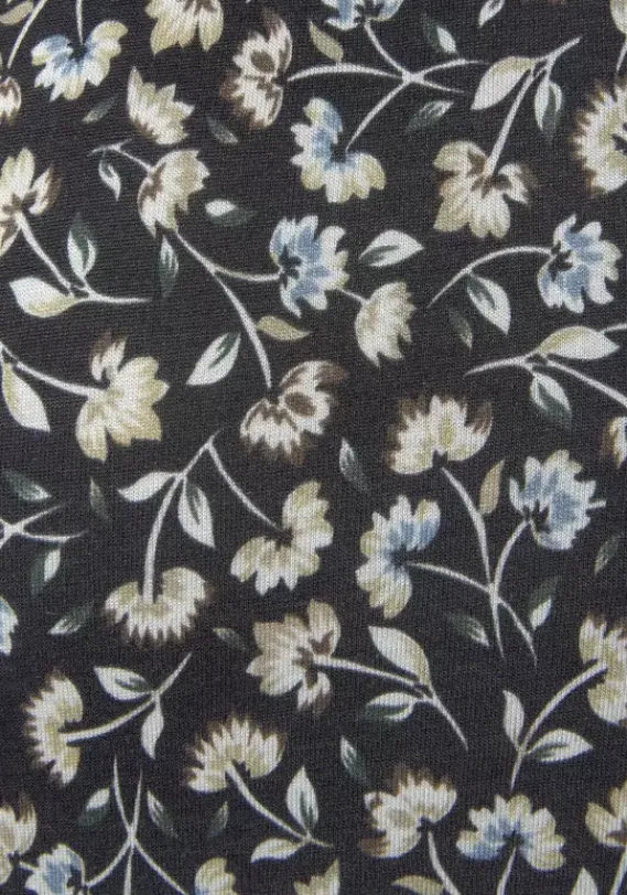 Maxikleider|LASCANA Midikleid Schwarz-Bedruckt