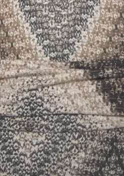 Strandkleider|LASCANA Midikleid Schwarz-Braun-Creme Bedruckt