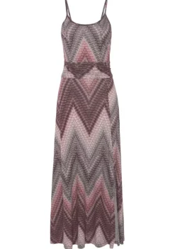 Strandkleider|LASCANA Midikleid Sand-Bordeaux