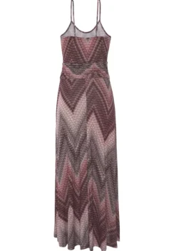 Strandkleider|LASCANA Midikleid Sand-Bordeaux