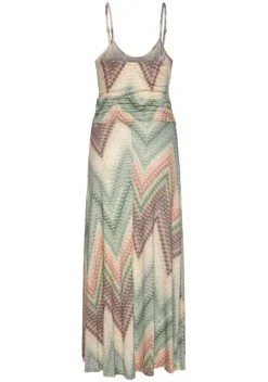 Strandkleider|LASCANA Midikleid Grun-Rostorange-Aubergine-Bedruckt
