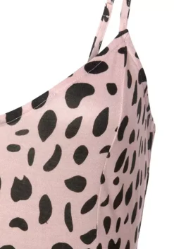 Strandkleider|Buffalo Midikleid Rose-Schwarz-Bedruckt