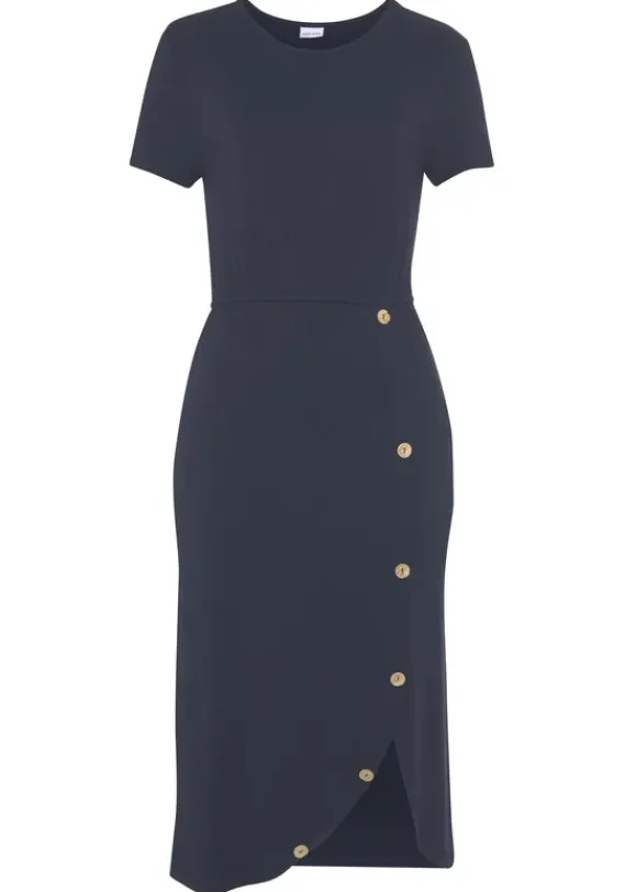 Kurze Kleider|LASCANA Midikleid Navy