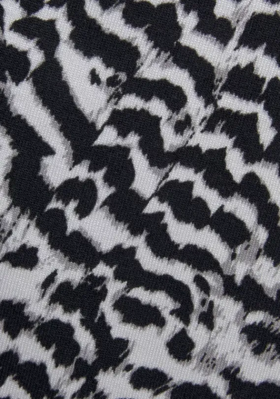 Rocke|Vivance Midirock Schwarz-Weis Bedruckt