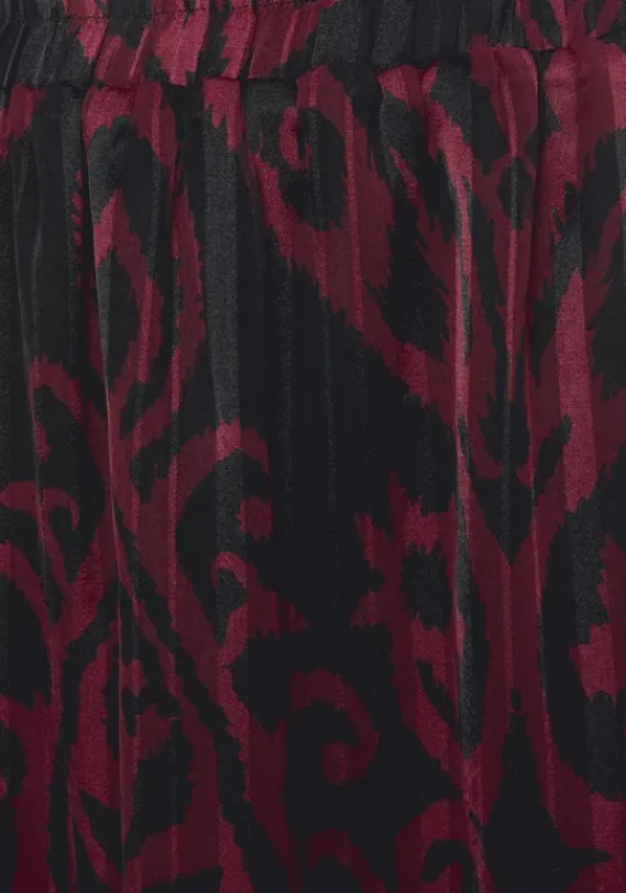 Rocke|Buffalo Minirock Bordeaux-Schwarz-Bedruckt