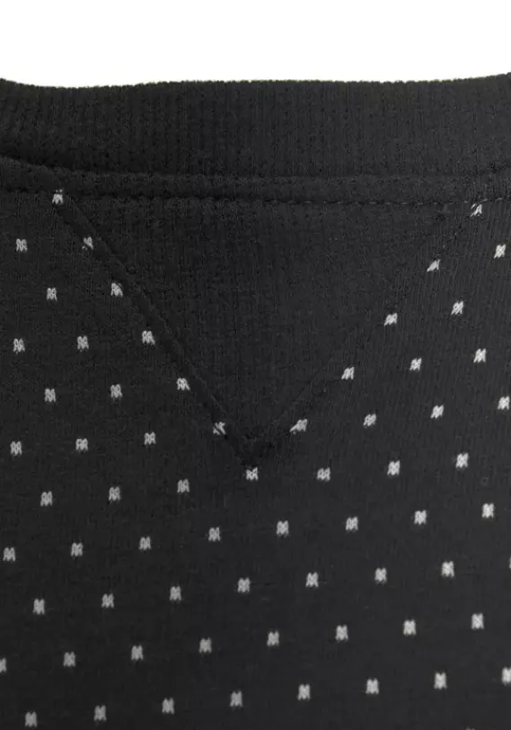 Nachhaltige Nachtwasche|Vivance Dreams Nachthemd Schwarz-Gepunktet