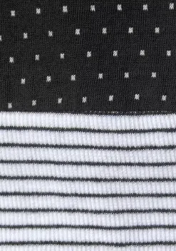 Nachhaltige Nachtwasche|Vivance Dreams Nachthemd Schwarz-Gepunktet