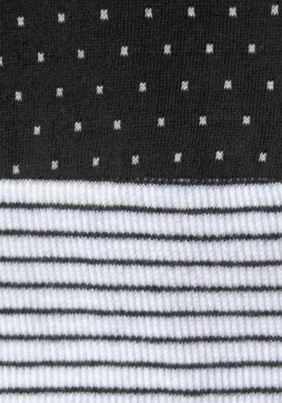 Nachhaltige Nachtwasche|Vivance Dreams Nachthemd Schwarz-Gepunktet